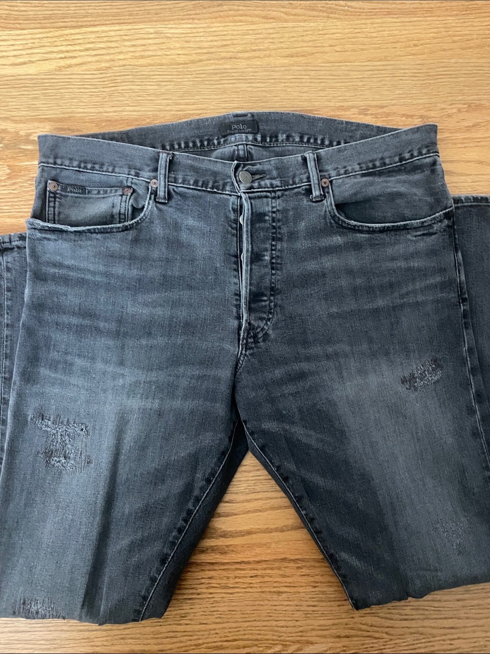 Polo by Ralph Lauren Men's Washed Black Straight Jeans